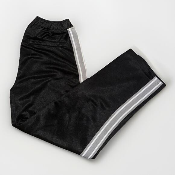 Urban Outfitters Black Striped Track Pants Medium 34x30 Pleated Retro Y2K - Picture 1 of 4